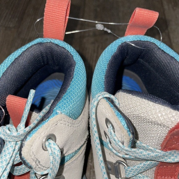 L.L. Bean Vista Hiker II Mid Boots Foam Sea Blue Womens Size 6 Lace Up Suede - Picture 11 of 12